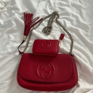 Cross body purse with matching wallet very good condition